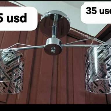 *LÁMPARAS DE 2 BOMBILLAS* *NUEVAS EN SU CAJA CON TODOS SUS ACCESORIOS - 9/10