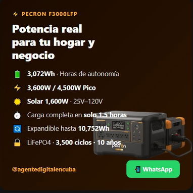 PECRON F3000 (3,072Wh) ⚡– Estación de Energía - Planta Eléctrica - 2/5