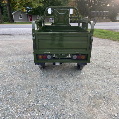 Electric Dump Trike, Tricycle - 60 volts, manual dump, 2 speed - New Machine - 3/4