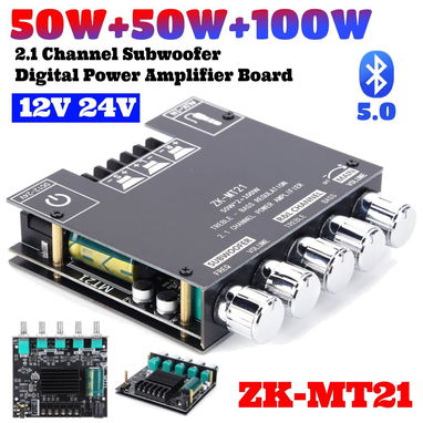 Amplificador Bluetooth ZK-MT21 de 2.1 canales + adaptador transformador ... Nuevo - Img 116712849