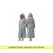 ALBORNOZ UNISEX AFELPADO CON CAPUCHA - Img 55757551