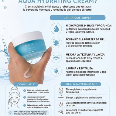 Crema Hidratante AQUA 50ml 💦 Ácido Hialurónico - 2/4