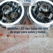 PANTALLAS LED MODERNAS DE 7 PULGADAS tipo lupas con larga y corta de alta densidad y OJO DE ANGEL INCLUIDO ,ALUMBRAN EN - Img 55358251