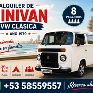 Alquilo Minivan Volkswagen 1979 | 8 Pasajeros | Aeropuerto, Playa y Campismos - Img 56419859