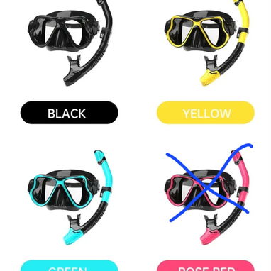 Kit de buceo con caretas de 2 visores en cristal templado - Img 123865315