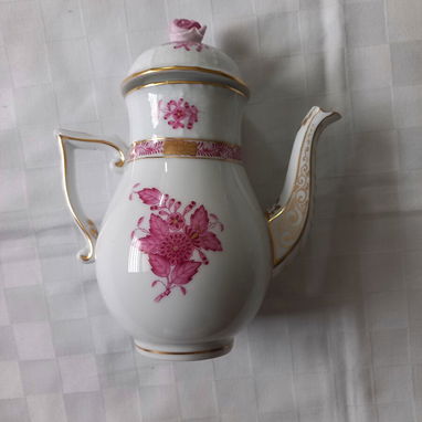 Juego de Te púrpura Herend, fina porcelana pintada a mano - 4/10