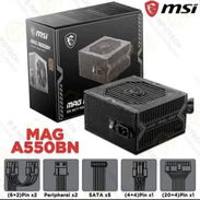 Fuente Msi Mag A550bn de 550 watts de MSI, con certificación 80 PLUS Bronze para una mayor eficiencia energética, diseño - Img 58002444