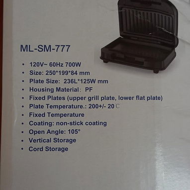🥪 SANDWICHERA 🥪 GRILL MILEXUS 700W. MENSAJERÍA CON FACTURA Y GARANTÍA. TL 54833699 - Img 122116688