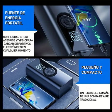 35 usd Compresor de aire para motos, autos, camiones y bicicletas 150 psi - 4/8