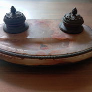 Vendo escribanía antigua de bronce y mármol - Img 57449815
