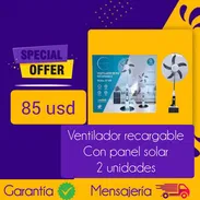 Ventilador Recargable con Panel Solar - Img 54801390