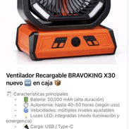 Ventilador Recargable BRAVOKING X30 nuevo en caja - Img 55033188