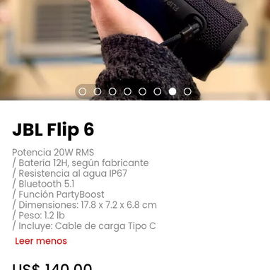 JBL Flip 6. Potencia 20W RMS. Nuevo - Img 113307435