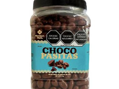 CHOCO PASITAS CUBIERTAS DE CHOCOLATE CON LECHE POMOS SELLADOS DE 1.4 kg 58578356 - Img 63801779