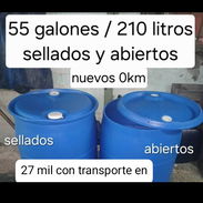 💦tankes plásticos 55 galones / 210 lt cellados y abiertos 27 mil - Img 53558966