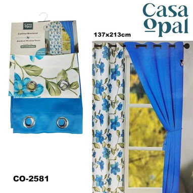 Cortina blackout 2 paños uno liso y uno con diseño (UH) - 4/10