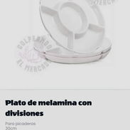 Vendo plato de melamina con divisiones. para picaderas. - Img 56575143