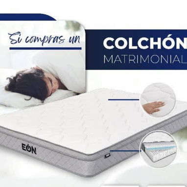✓colchones  importados en caja EON . Listo para entregar. - 3/4