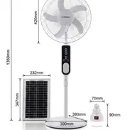 Ventilador Recargable Stavel 16" con panel solar y bombillo - Img 55462135