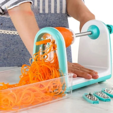 Mandolina Espiral Slicer - Picador de frutas y verduras 🌐 - 4/7