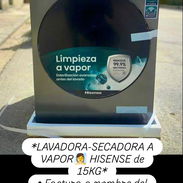 *LAVADORA-SECADORA A VAPOR🧖 HISENSE de 15KG* - Img 54960630