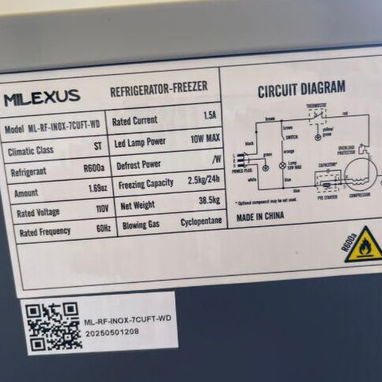 Refrigerador Milexus de 7cuft - 3/4