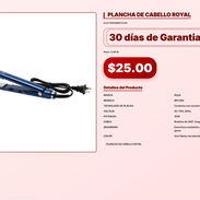 PLANCHA DE CABELLO ROYAL . - Img 57103335