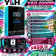 Inversor Solar Híbrido Y&H 4000W 24V a 110V Onda Pura con MPPT 140A – Pantalla Táctil y Funcionamiento Sin Batería Nuevo - Img 57691437