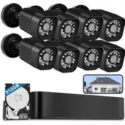 Sistema de cámaras de seguridad Aiwixen de 8 canales con 8 cámaras 1080p y 512 GB ADVR-8CH8C001 - Img 56693893