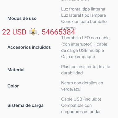 Lampara recargable. Por solo 22 USD - 3/3