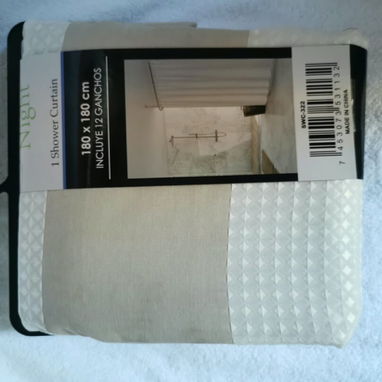 💜Cortina de Ducha  Tela Gruesa  100% poliésterPrecio: 12usd - 3/5