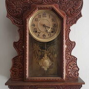 Reloj de pared Ingraham CO., Bristol Conn. Suwanee Hanging de principio de 1900 en buen estado y funcionando - Img 45513937