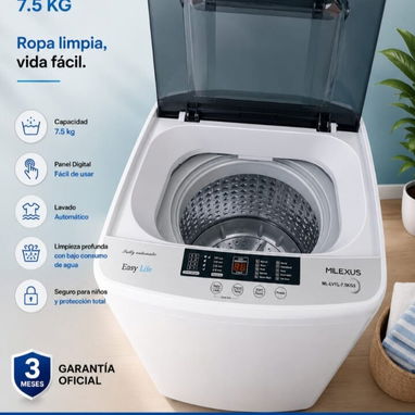 Lavadora automática MILEXUS de 7.5 kgs - Img 126185374