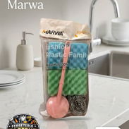 Set de Limpieza Multiusos Marwa: ( esponjas+Estropajo de aluminio+cepillo de fregadero) venta habana - Img 56839313