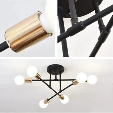 💡✨ LÁMPARA DE TECHO SPUTNIK – DEMEANOR | ORO Y NEGRO | MODERNA – 50 USD - Img 118820231