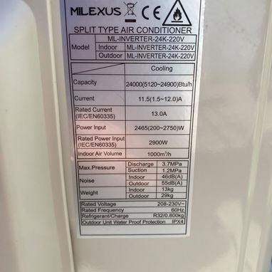 Split Milexus 2 Toneladas inverter 220 v - 2/2