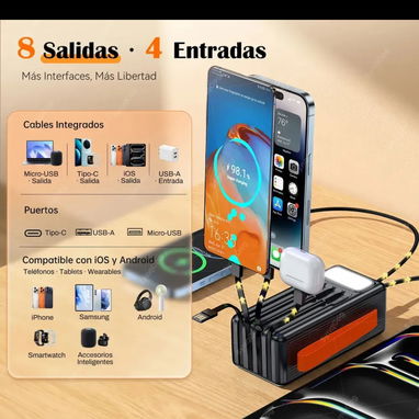 Power bank 100000 Mah solar carga rápida - 6/10