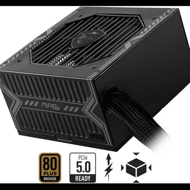 FUENTE MSI MAG A750BN DE 750Watt-62.5A|80 PLUS BRONZE|PCIe 5.0|PFC ACTIVO|2 MOLEX + 5 SATAS|EN CAJA-NUEVA. 5410-9151 - 2/3