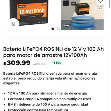 300usd Venta de baterias LifePo4 de 12 y 24volt 100A para paneles solares, almacenamiento de energia etc nuevas - 2/3