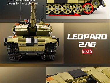 Juego de bloques de construcción de tanque militar Leopard 2A6, 1063 piezas de ladrillos, modelo de construcción del ejé - Img 69044368