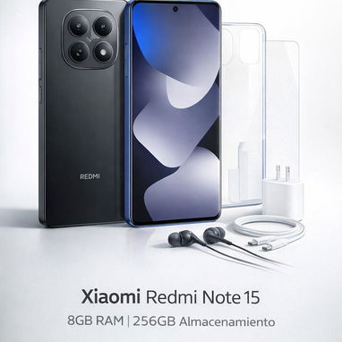 Teléfono Xiaomi Redmi Note 15, 8Gb Ram, 256Gb Almacenamiento, Con Cover, Mica y Audífonos -/ 255 - Img 116601505