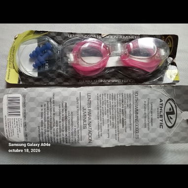 Gafa rosada de natación con tapones de oidos - 2/2