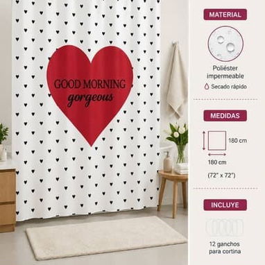 Cortina de Baño Impermeable – Diseño Exclusivo  💰10 usd  🚿 Dale un toque moderno y elegante a tu baño - 4/4