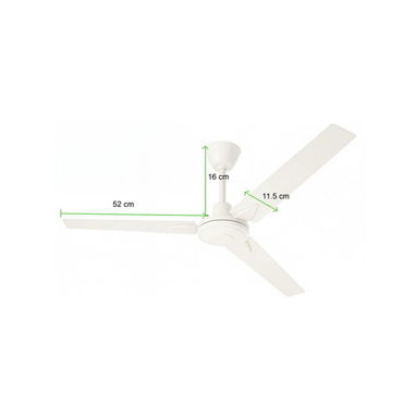 Ventilador de techo de 48" blanco Desmatt SCF-42 - 3/3