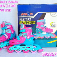 Patines Lineales de niñas talla ajustable (S/31-34) 90 USD Nuevos en caja tenemos otros modelos y colores acepto pago CU - Img 45385396