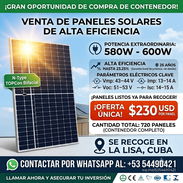 ☀️ CONTENEDOR DE PANELES 580-600W, PANELES SOLARES DE ALTA EFICIENCIA EN VENTA ☀️ - Img 56978290