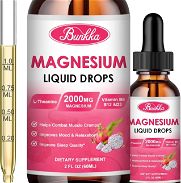 Suplemento de glicinato de magnesio de 500 mg, gotas líquidas de glicinato de magnesio con malato de magnesio, taurato, - Img 45845656