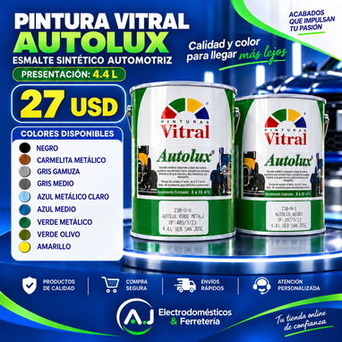 🌈PINTURAS ESMALTE SINTÉTICO AUTOLUX, 🌈EUROQUÍMICA, 🌈Q7,🌈 CORONA, 🌈BARNIZ TRANSPARENTE,🌈 ANTICORROSIVO, LIJAS - 7/8