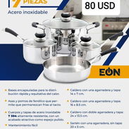 🔷 Juego de Calderos Eón, 7 Acero Inoxidable, $80 Usd❗ ➖ Sirve para todo tipo de Cocinas - Img 55252222