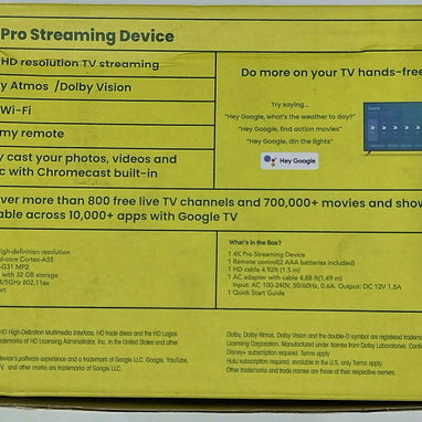 Android tv box 4k con Google TV trae cable HDMI y mando con pilas. - Img 122623991